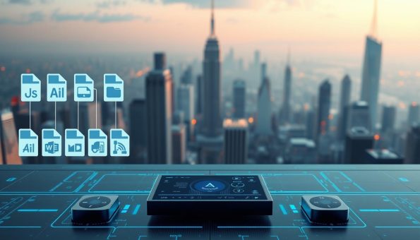 Prompt A high-level image format conversion process, portrayed in a sleek, modern digital interface. In the foreground, a series of file icons representing various image formats hover above a central conversion control panel, bathed in a cool, blue-tinted lighting. The middle ground showcases a 3D model of a digital transform pipeline, with data streams flowing between input and output nodes. In the background, a futuristic cityscape of skyscrapers and technological structures recedes into the distance, creating a sense of scale and technological sophistication. The overall mood is one of efficient, cutting-edge digital media processing, conveying the advanced nature of the image format conversion feature. Prompt A high-level image format conversion process, portrayed in a sleek, modern digital interface. In the foreground, a series of file icons representing various image formats hover above a central conversion control panel, bathed in a cool, blue-tinted lighting. The middle ground showcases a 3D model of a digital transform pipeline, with data streams flowing between input and output nodes. In the background, a futuristic cityscape of skyscrapers and technological structures recedes into the distance, creating a sense of scale and technological sophistication. The overall mood is one of efficient, cutting-edge digital media processing, conveying the advanced nature of the image format conversion feature.